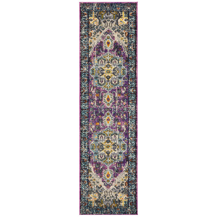 SAFAVIEH Monaco Collection MNC251L Violet/Light Blue Rug Image 1