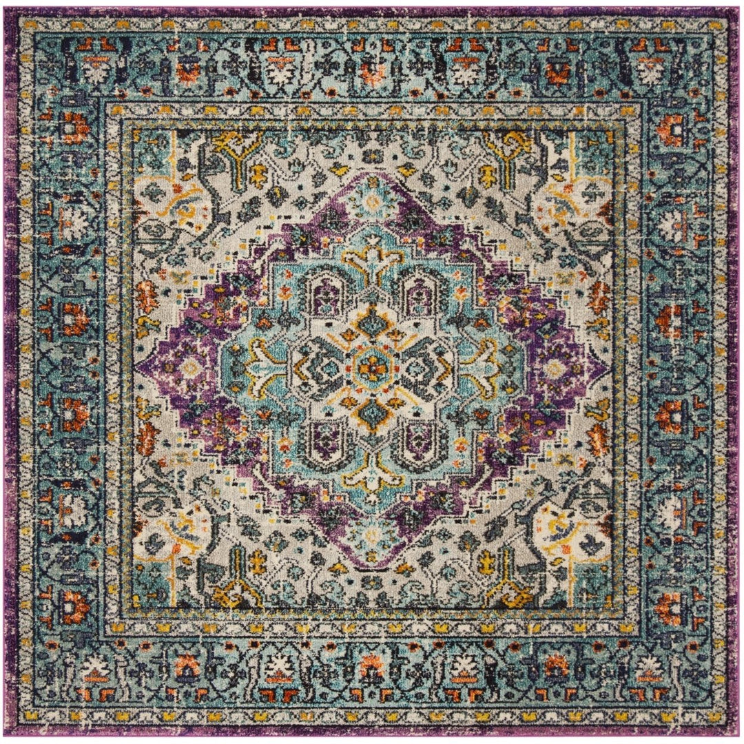 SAFAVIEH Monaco Collection MNC251L Violet/Light Blue Rug Image 1