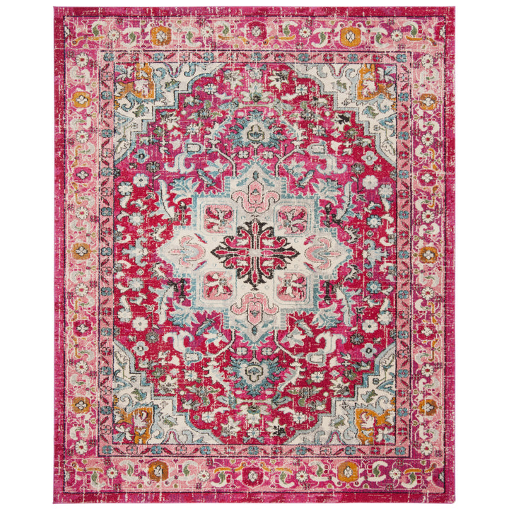 SAFAVIEH Monaco MNC250J Fuchsia / Light Blue Rug Image 9