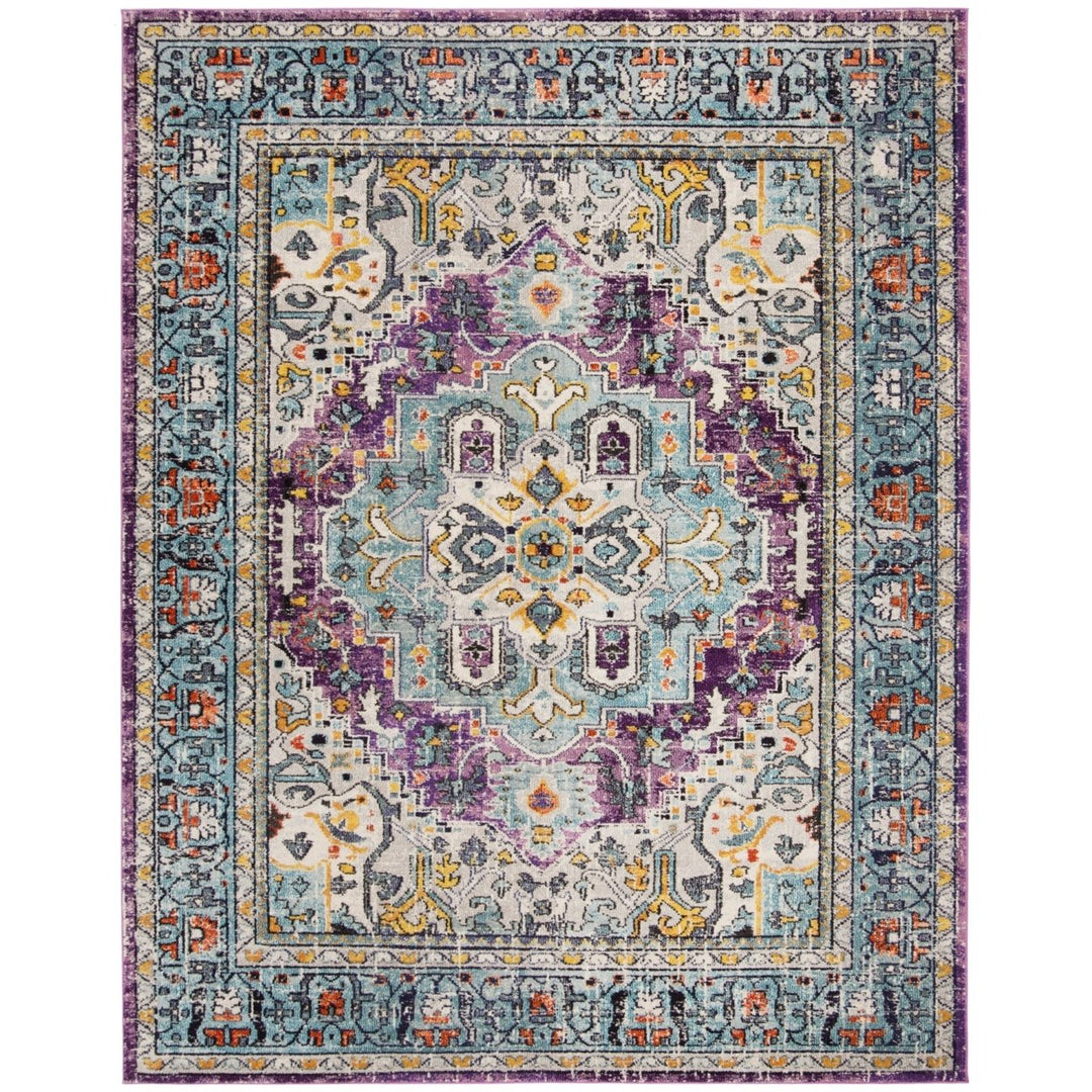 SAFAVIEH Monaco Collection MNC251L Violet/Light Blue Rug Image 1