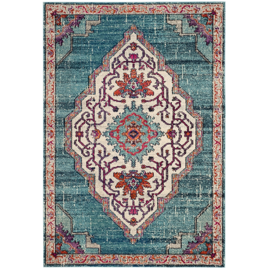 SAFAVIEH Monaco Collection MNC254J Blue / Multi Rug Image 1