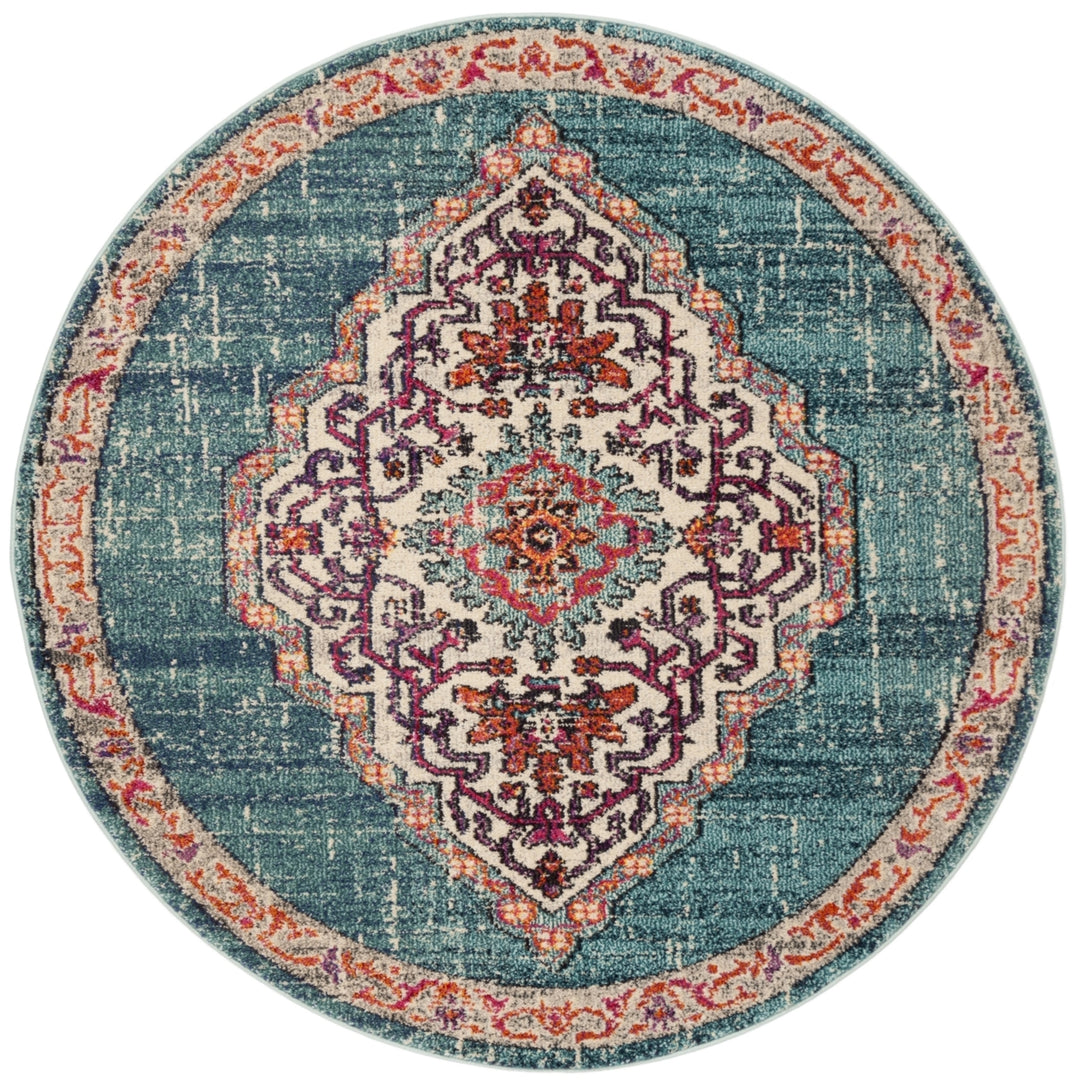 SAFAVIEH Monaco Collection MNC254J Blue / Multi Rug Image 4