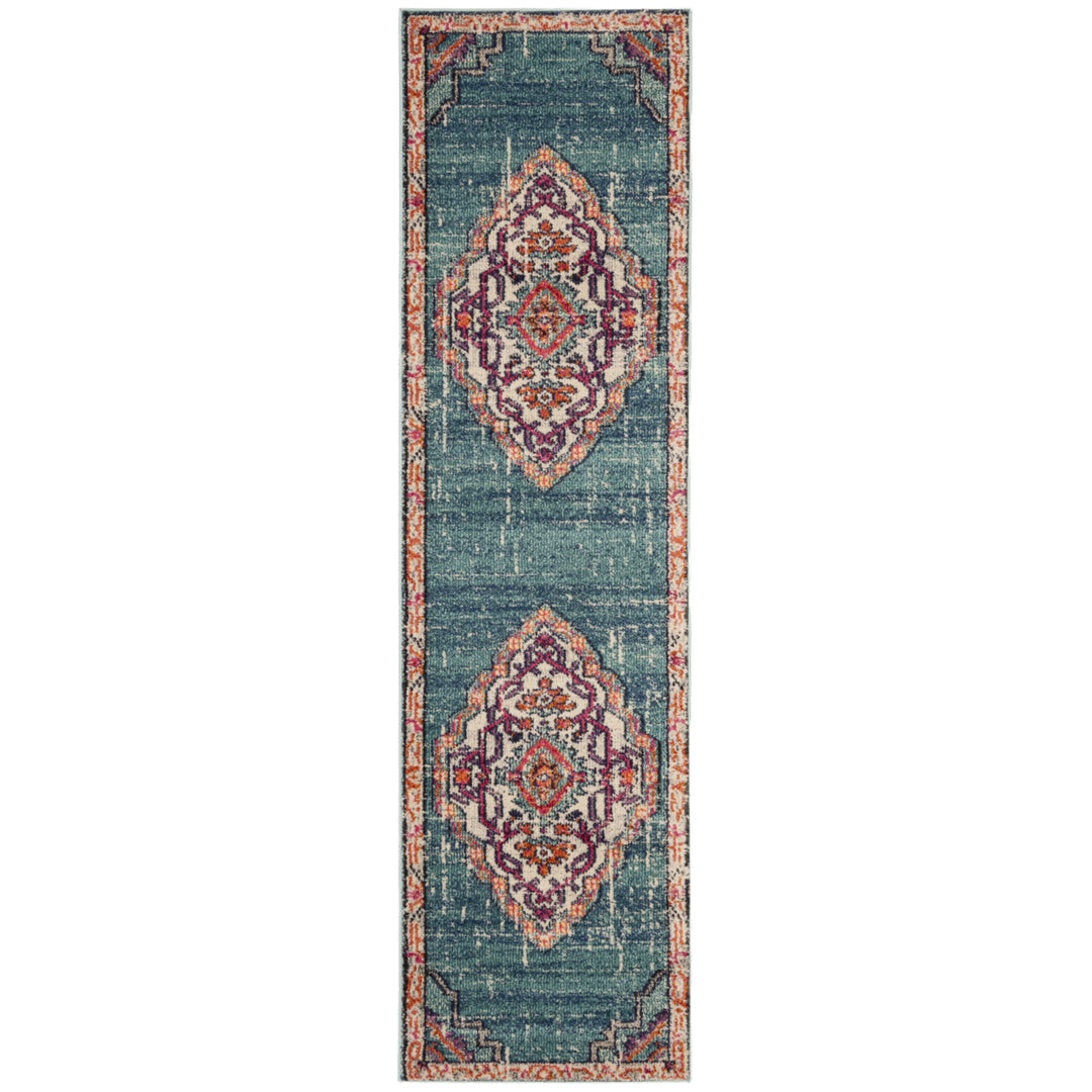 SAFAVIEH Monaco Collection MNC254J Blue / Multi Rug Image 5