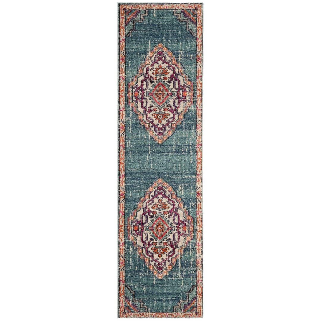 SAFAVIEH Monaco Collection MNC254J Blue / Multi Rug Image 1