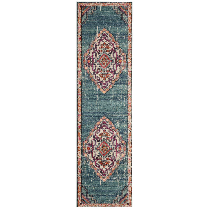 SAFAVIEH Monaco Collection MNC254J Blue / Multi Rug Image 1