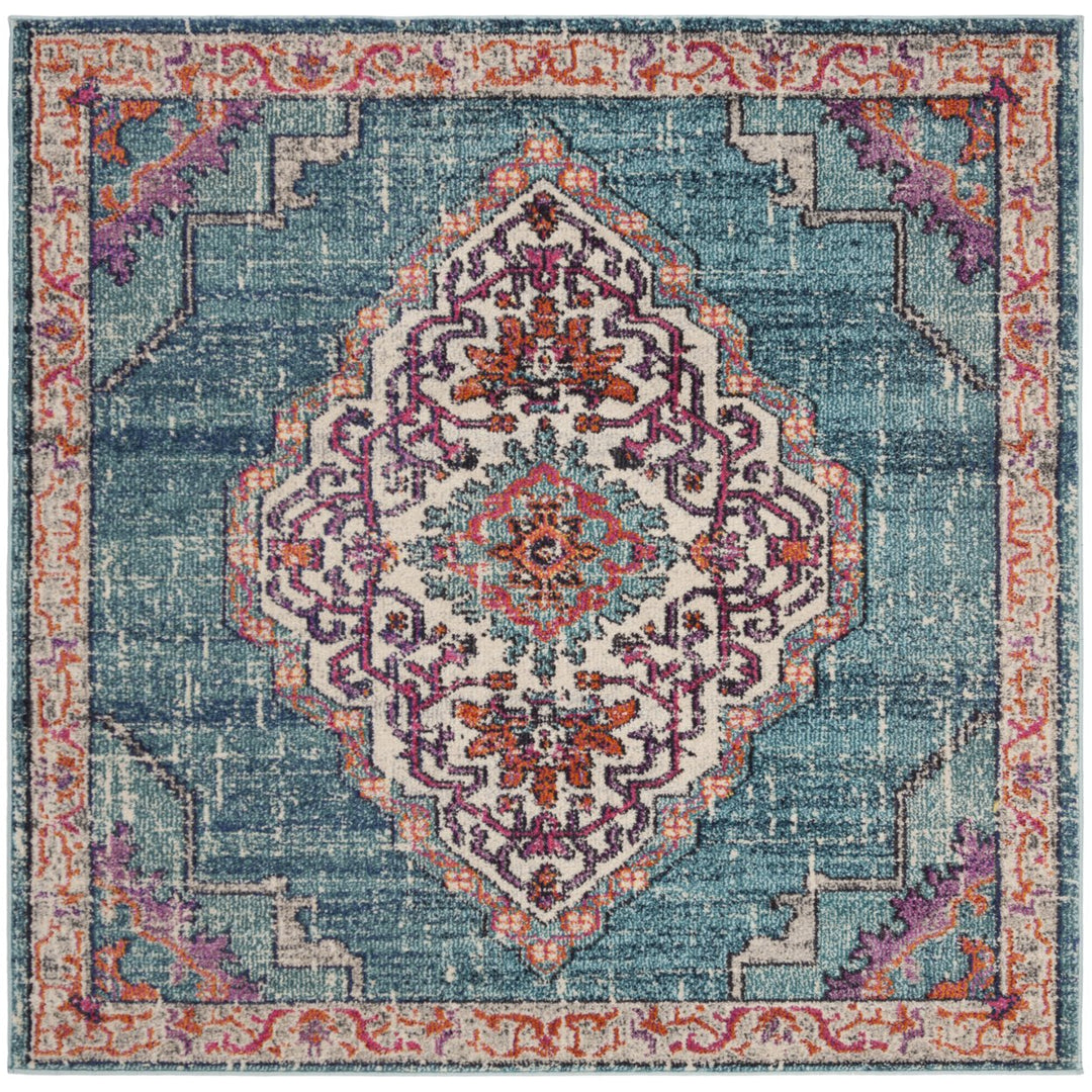 SAFAVIEH Monaco Collection MNC254J Blue / Multi Rug Image 1