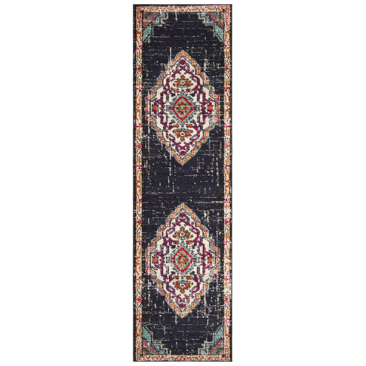 SAFAVIEH Monaco Collection MNC254Z Black / Blue Rug Image 5