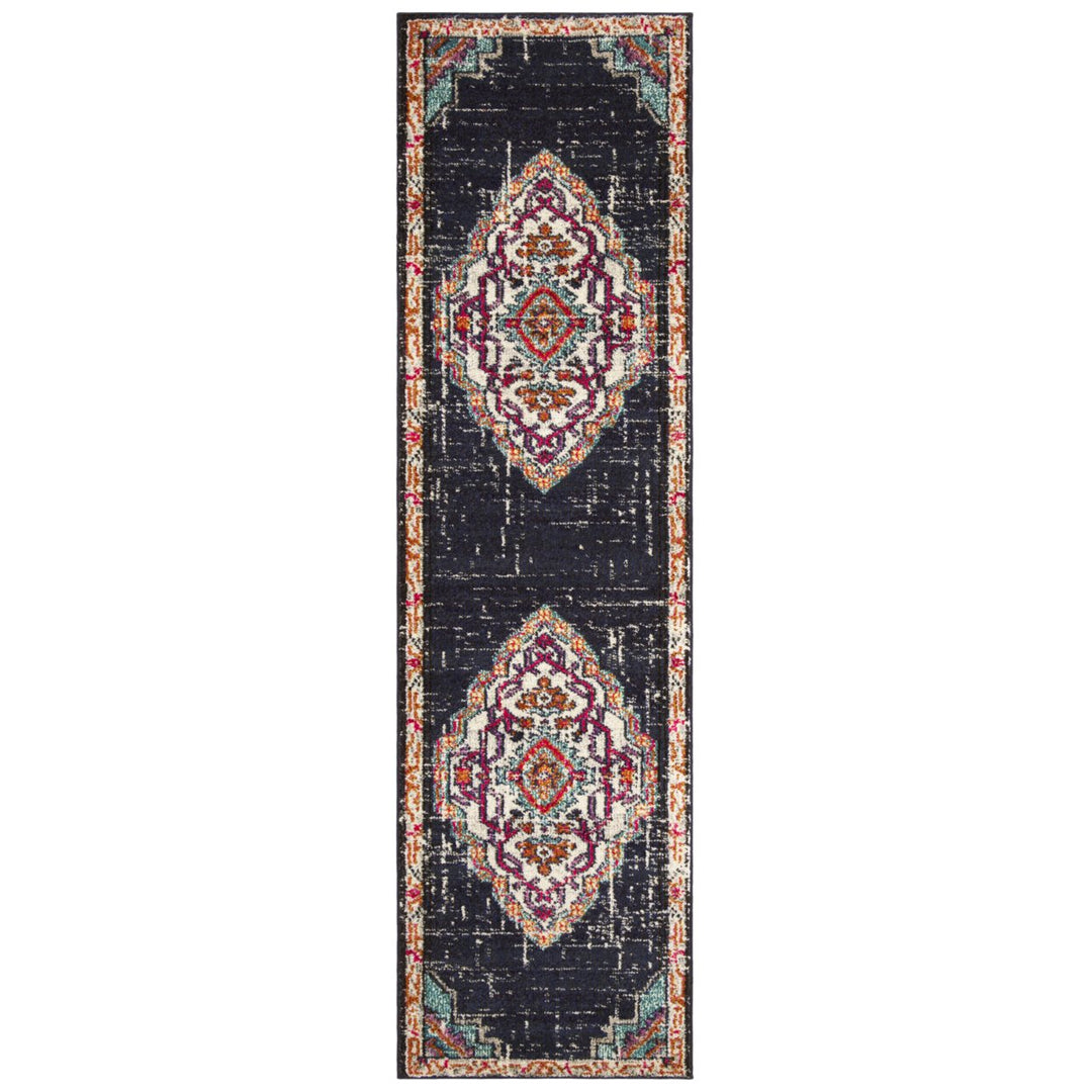 SAFAVIEH Monaco Collection MNC254Z Black / Blue Rug Image 1