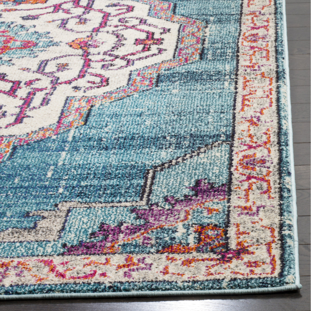 SAFAVIEH Monaco Collection MNC254J Blue / Multi Rug Image 7