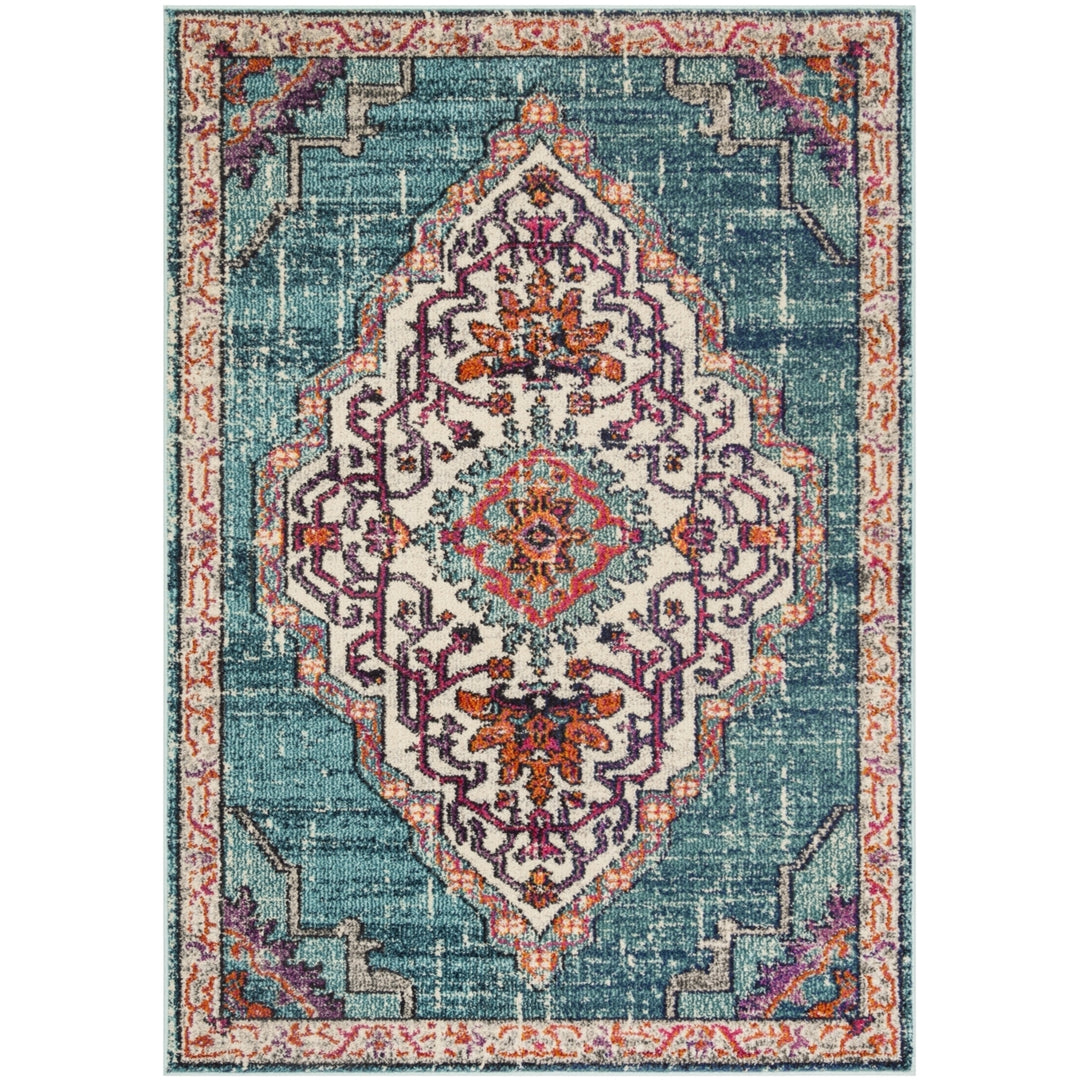 SAFAVIEH Monaco Collection MNC254J Blue / Multi Rug Image 8