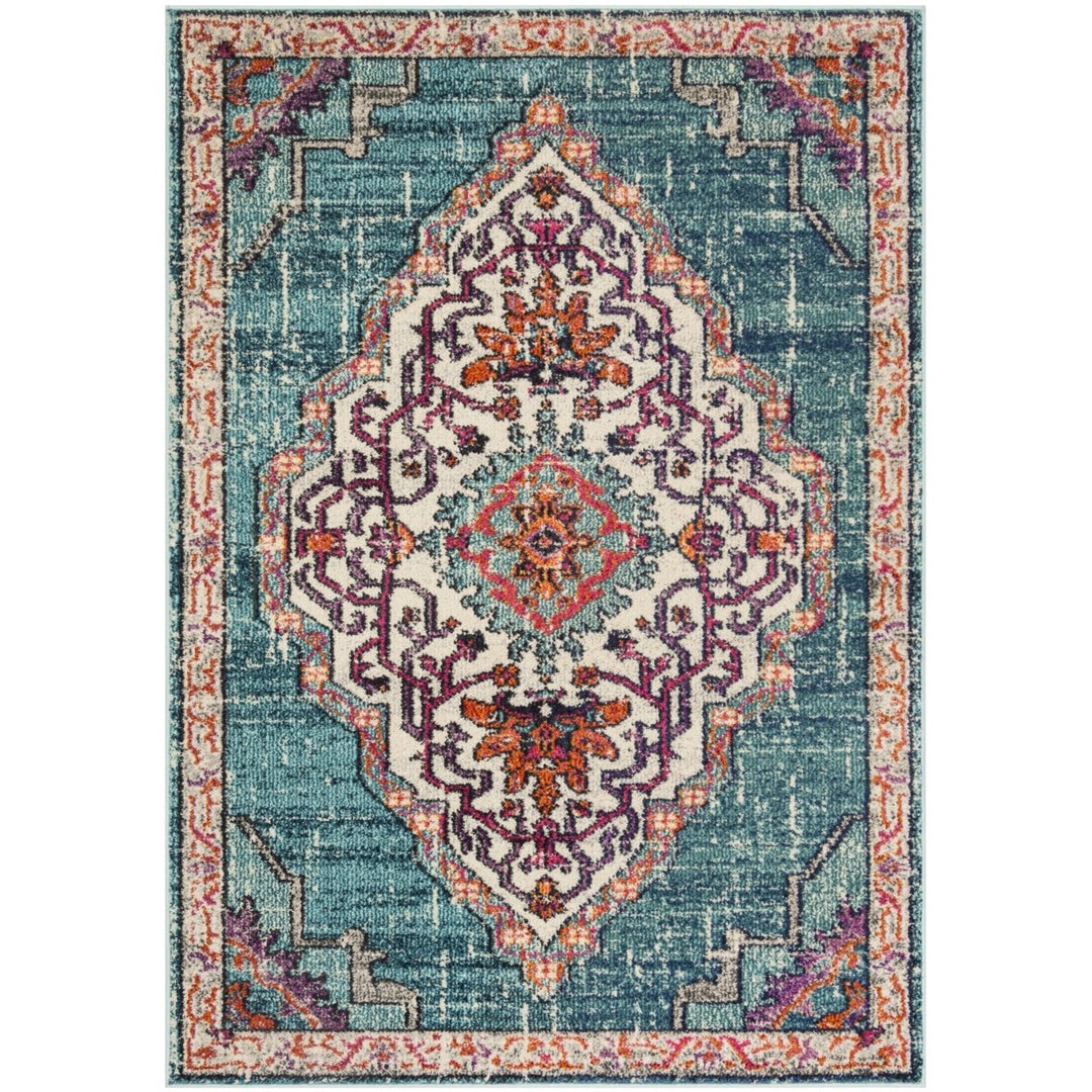 SAFAVIEH Monaco Collection MNC254J Blue / Multi Rug Image 1