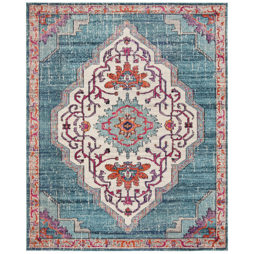 SAFAVIEH Monaco Collection MNC254J Blue / Multi Rug Image 9