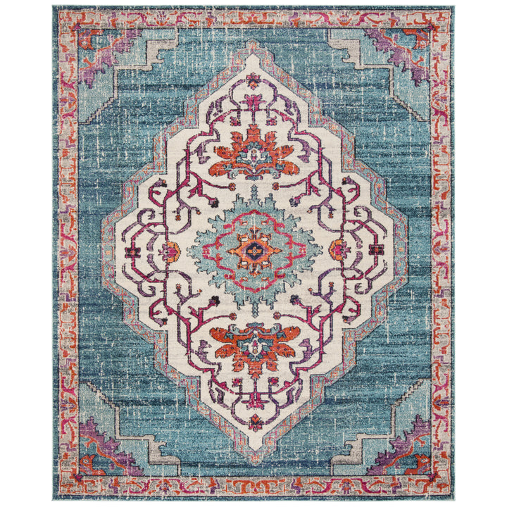 SAFAVIEH Monaco Collection MNC254J Blue / Multi Rug Image 9