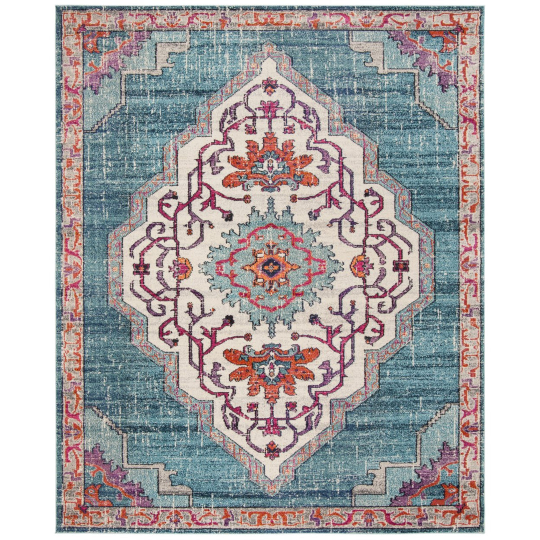 SAFAVIEH Monaco Collection MNC254J Blue / Multi Rug Image 1