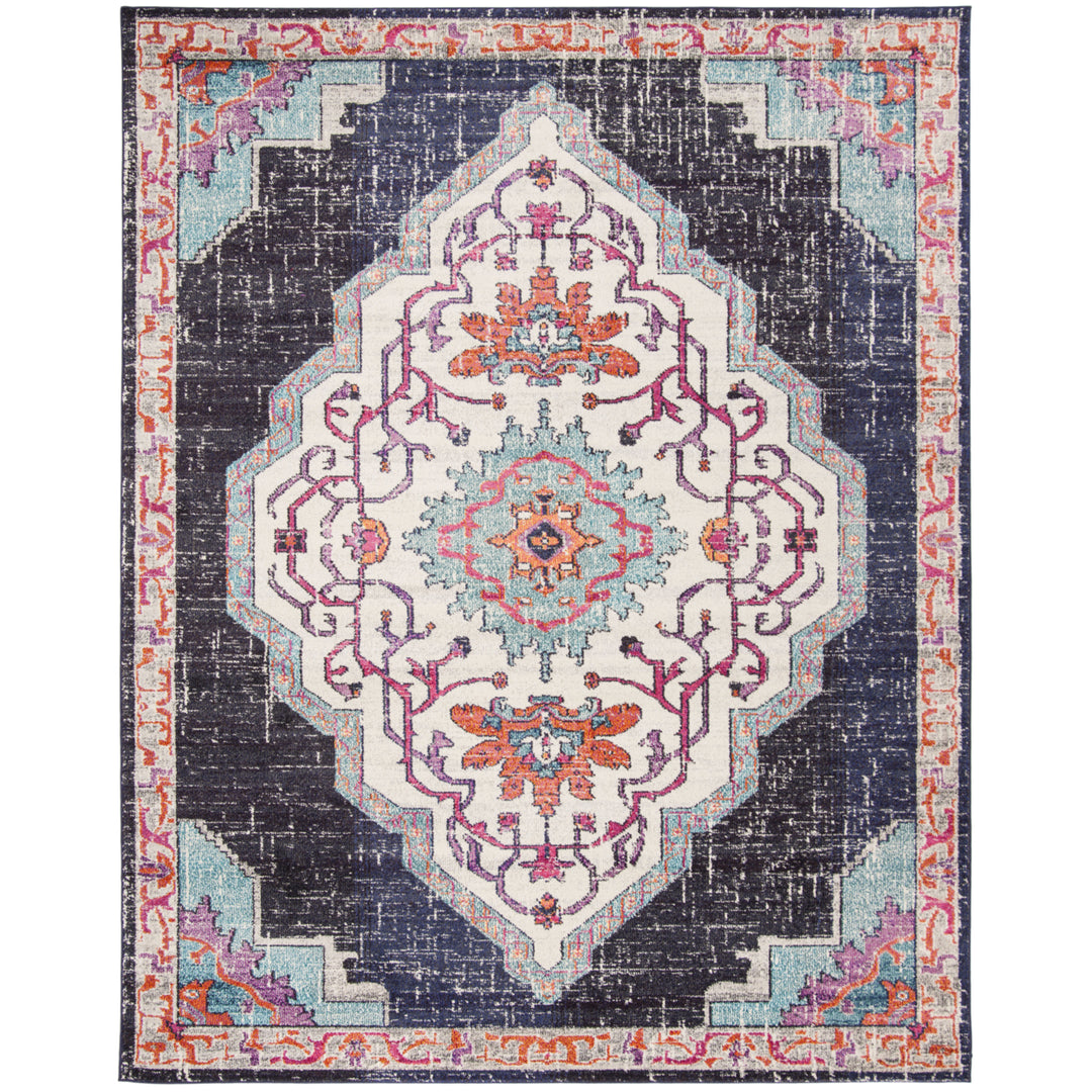 SAFAVIEH Monaco Collection MNC254Z Black / Blue Rug Image 9