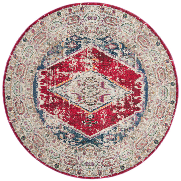 SAFAVIEH Monaco Collection MNC257A Ivory / Red Rug Image 4