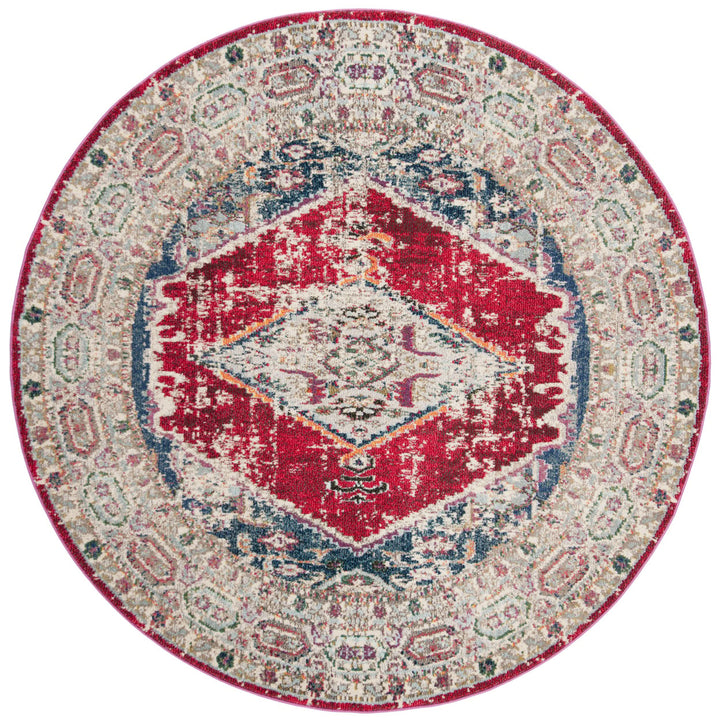 SAFAVIEH Monaco Collection MNC257A Ivory / Red Rug Image 1