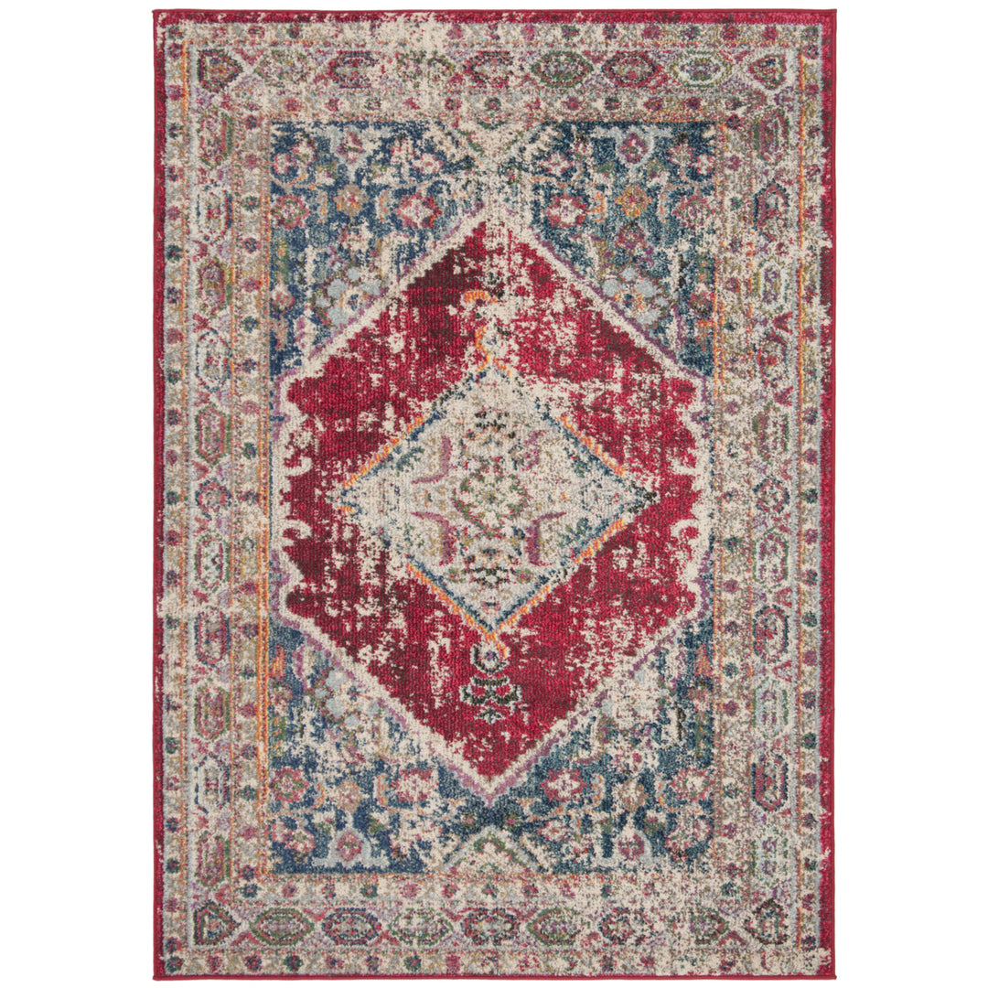 SAFAVIEH Monaco Collection MNC257A Ivory / Red Rug Image 8