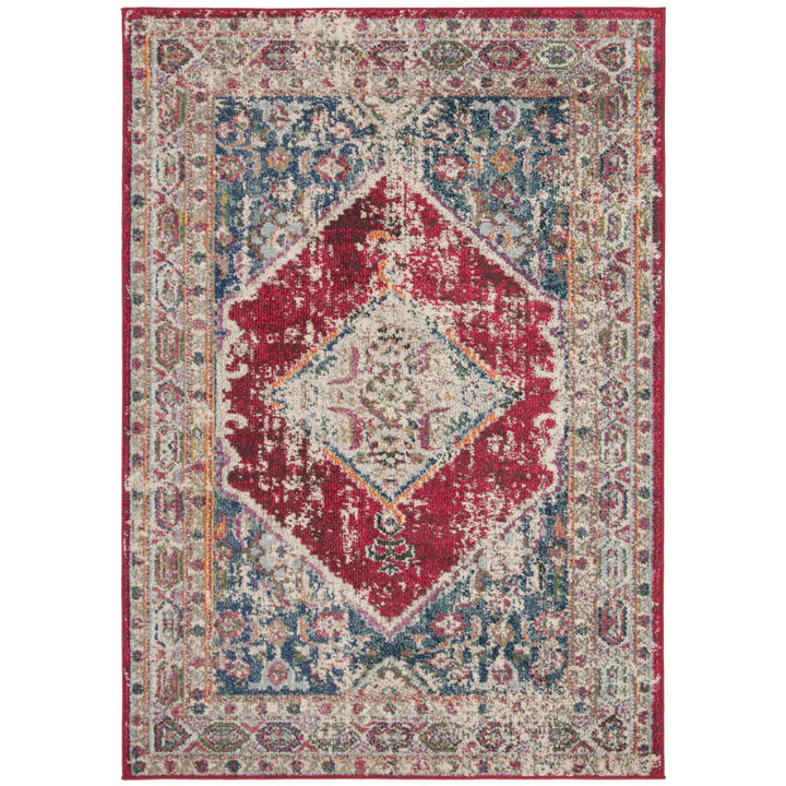 SAFAVIEH Monaco Collection MNC257A Ivory / Red Rug Image 8