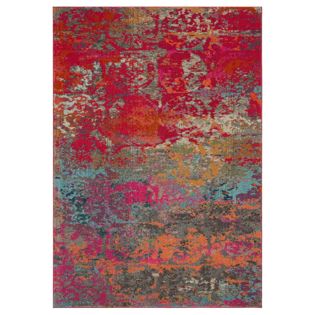 SAFAVIEH Monaco Collection MNC261R Fuchsia / Blue Rug Image 1