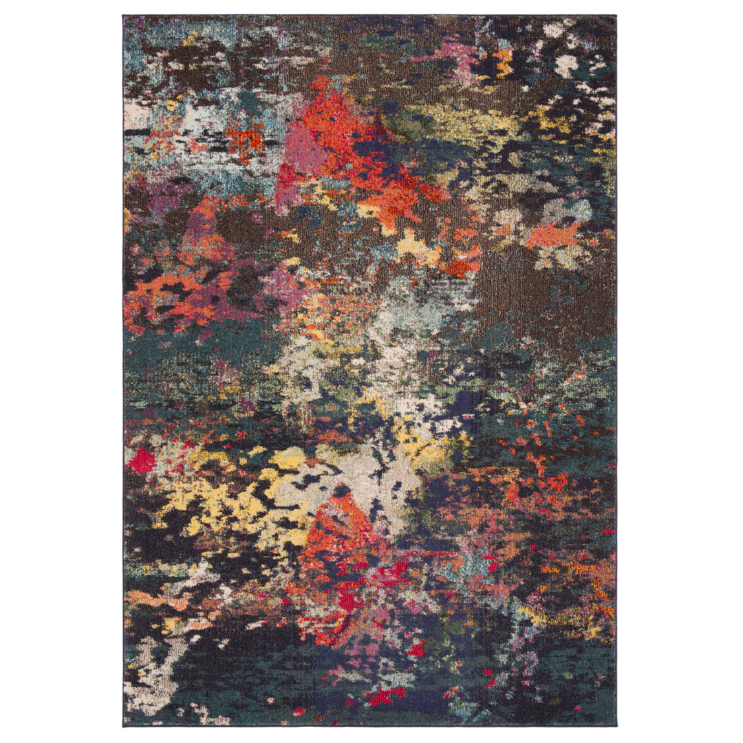 SAFAVIEH Monaco Collection MNC260T Brown / Teal Rug Image 1