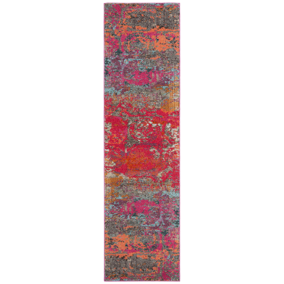 SAFAVIEH Monaco Collection MNC261R Fuchsia / Blue Rug Image 5