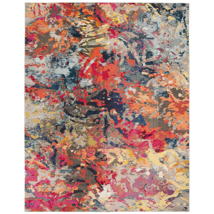 SAFAVIEH Monaco Collection MNC258M Blue / Orange Rug Image 9