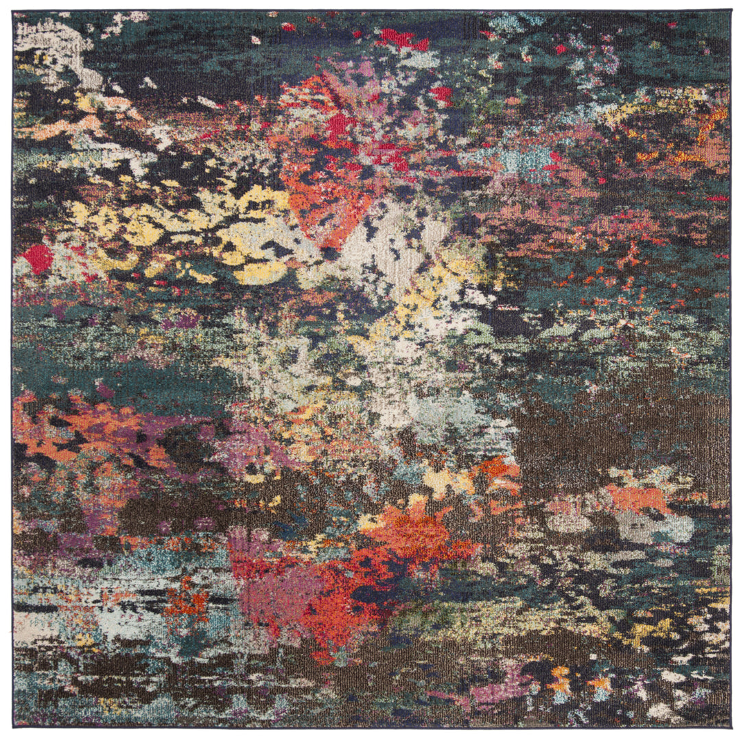 SAFAVIEH Monaco Collection MNC260T Brown / Teal Rug Image 6