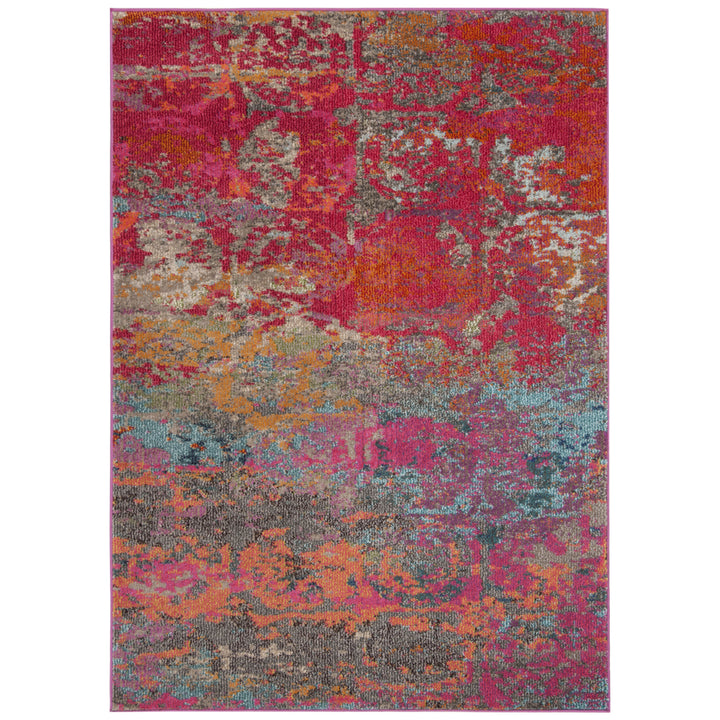 SAFAVIEH Monaco Collection MNC261R Fuchsia / Blue Rug Image 8