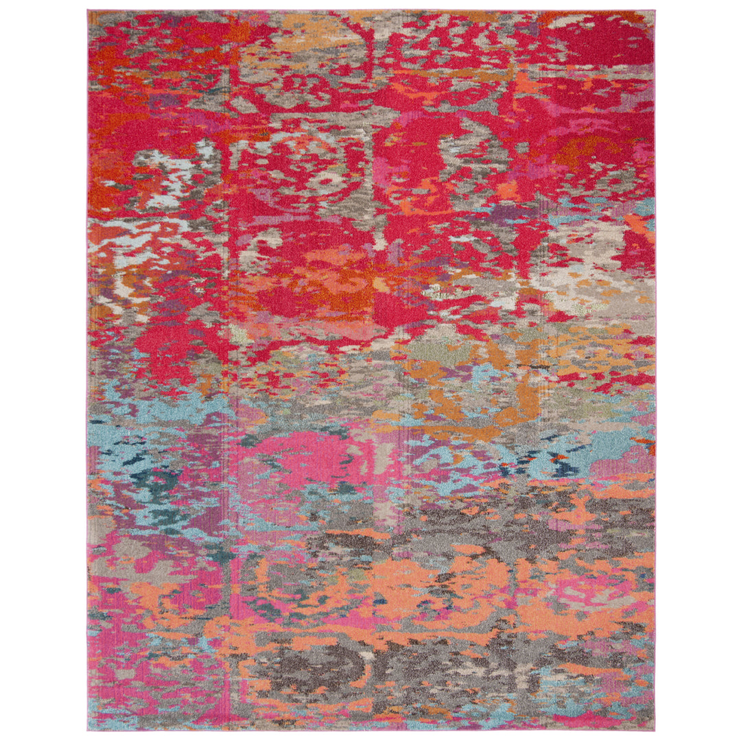 SAFAVIEH Monaco Collection MNC261R Fuchsia / Blue Rug Image 9