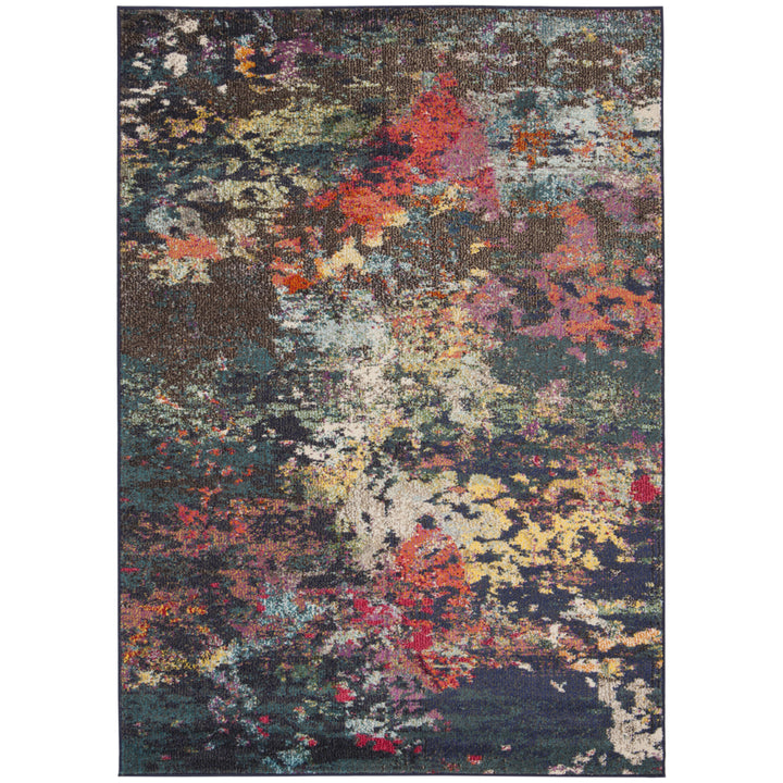 SAFAVIEH Monaco Collection MNC260T Brown / Teal Rug Image 8