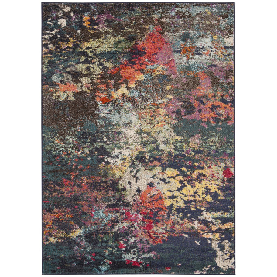 SAFAVIEH Monaco Collection MNC260T Brown / Teal Rug Image 1