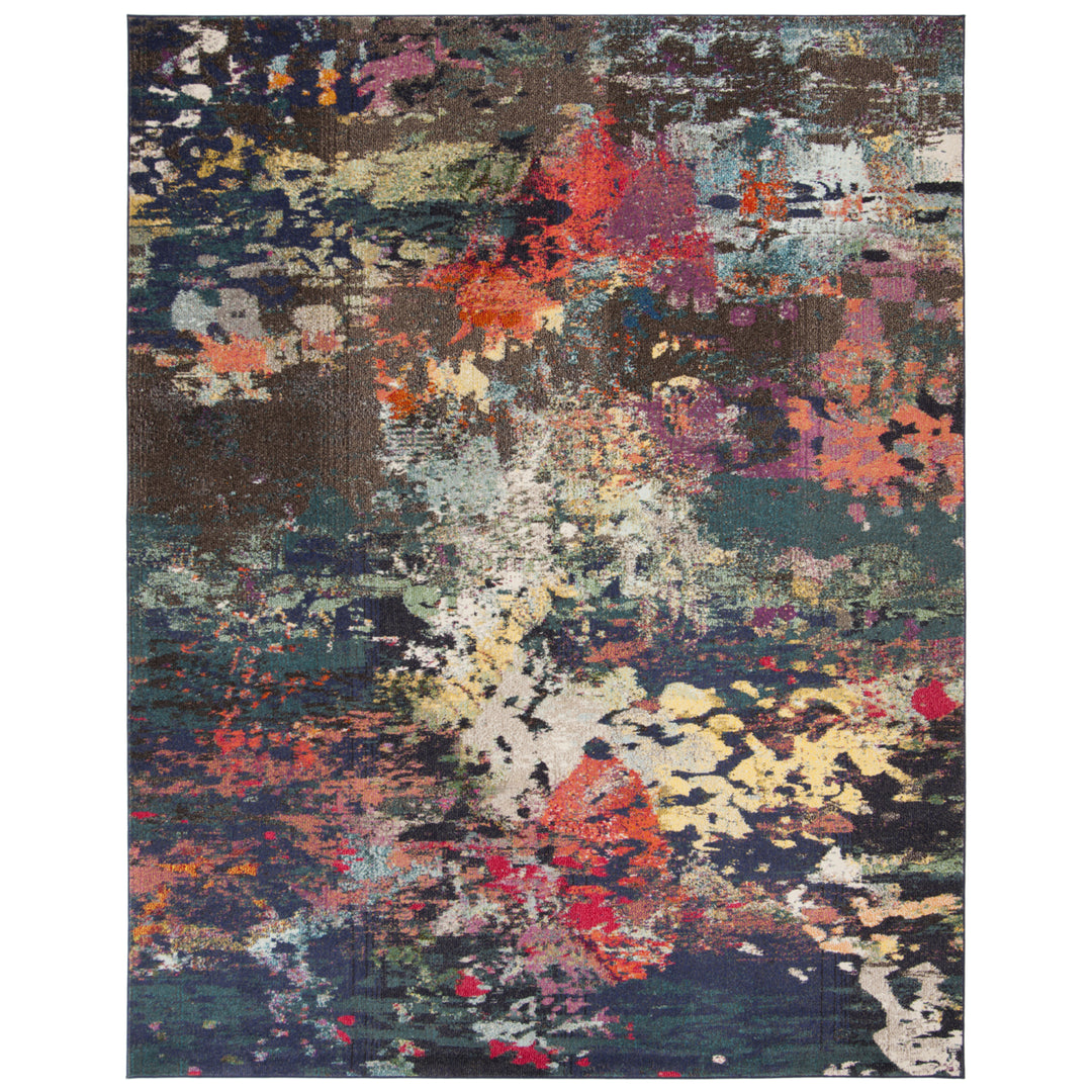 SAFAVIEH Monaco Collection MNC260T Brown / Teal Rug Image 9