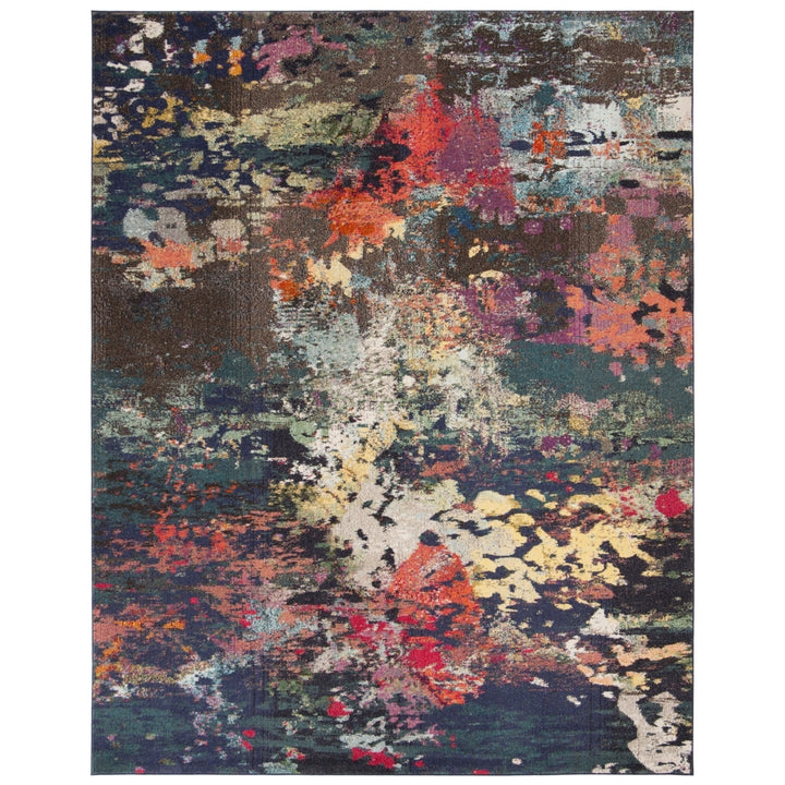 SAFAVIEH Monaco Collection MNC260T Brown / Teal Rug Image 9