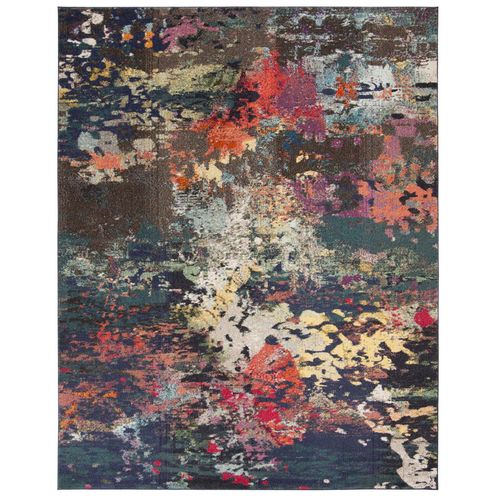 SAFAVIEH Monaco Collection MNC260T Brown / Teal Rug Image 1