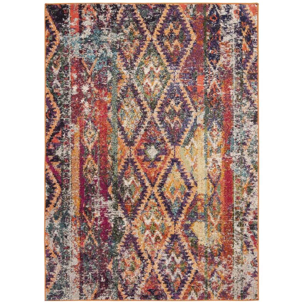 SAFAVIEH Monaco Collection MNC264V Purple / Orange Rug Image 2