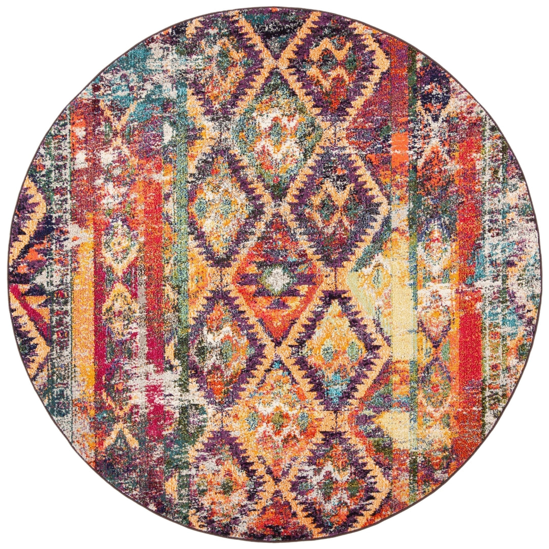 SAFAVIEH Monaco Collection MNC264V Purple / Orange Rug Image 5