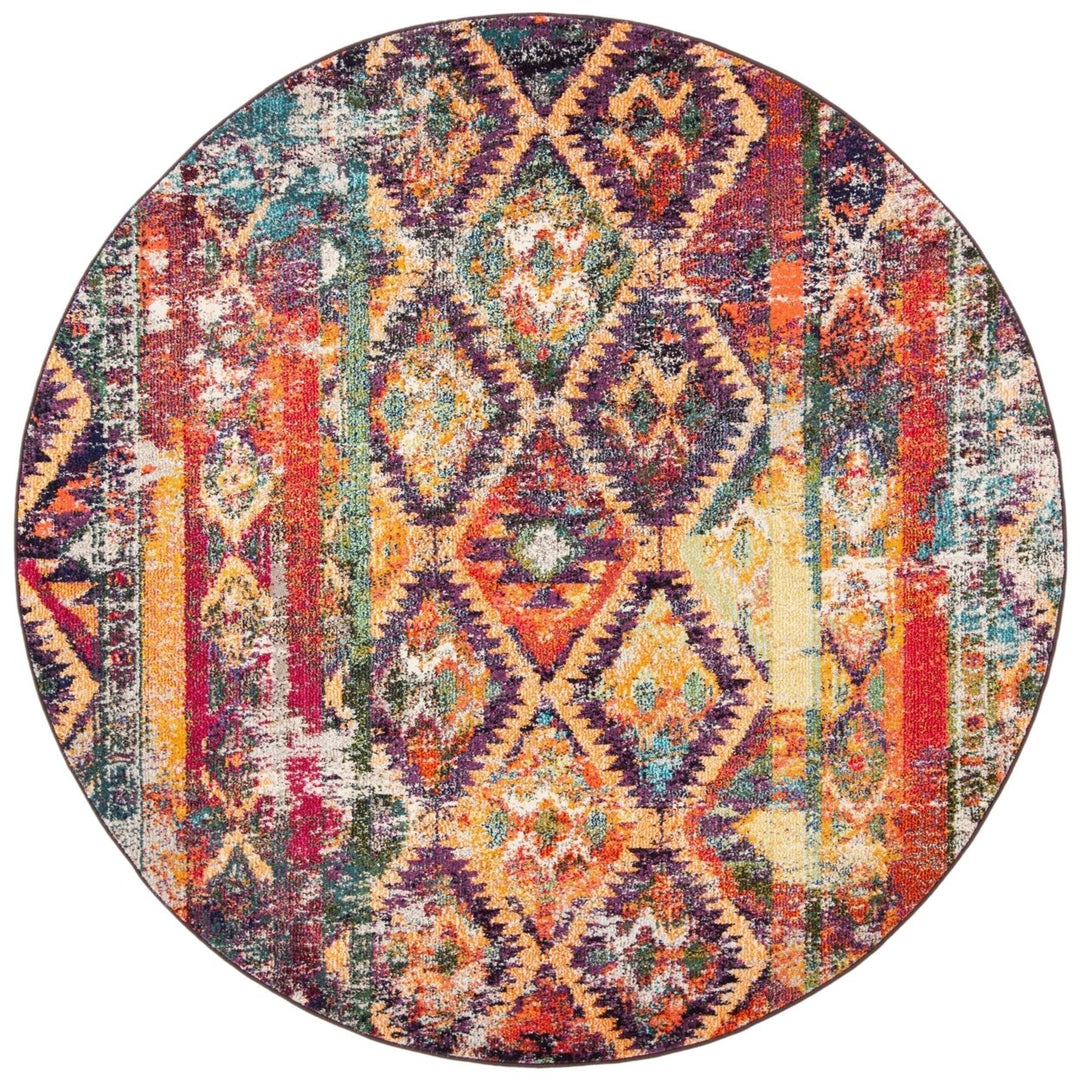 SAFAVIEH Monaco Collection MNC264V Purple / Orange Rug Image 1