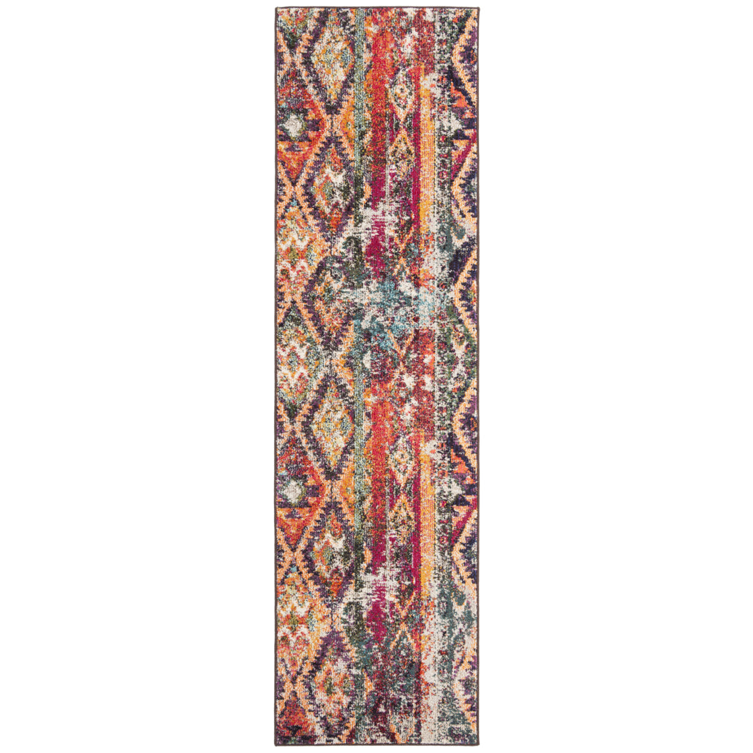 SAFAVIEH Monaco Collection MNC264V Purple / Orange Rug Image 6