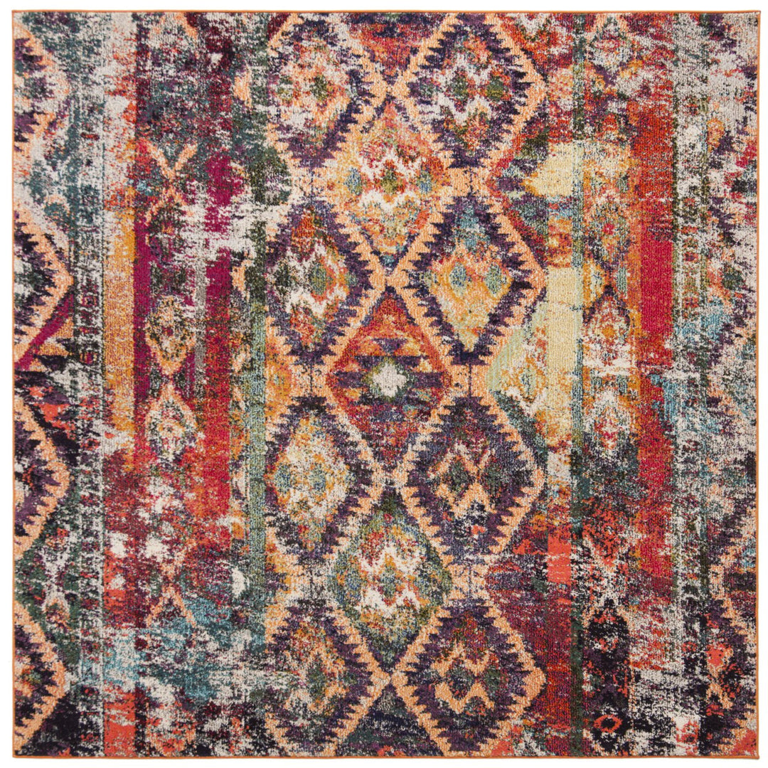 SAFAVIEH Monaco Collection MNC264V Purple / Orange Rug Image 7