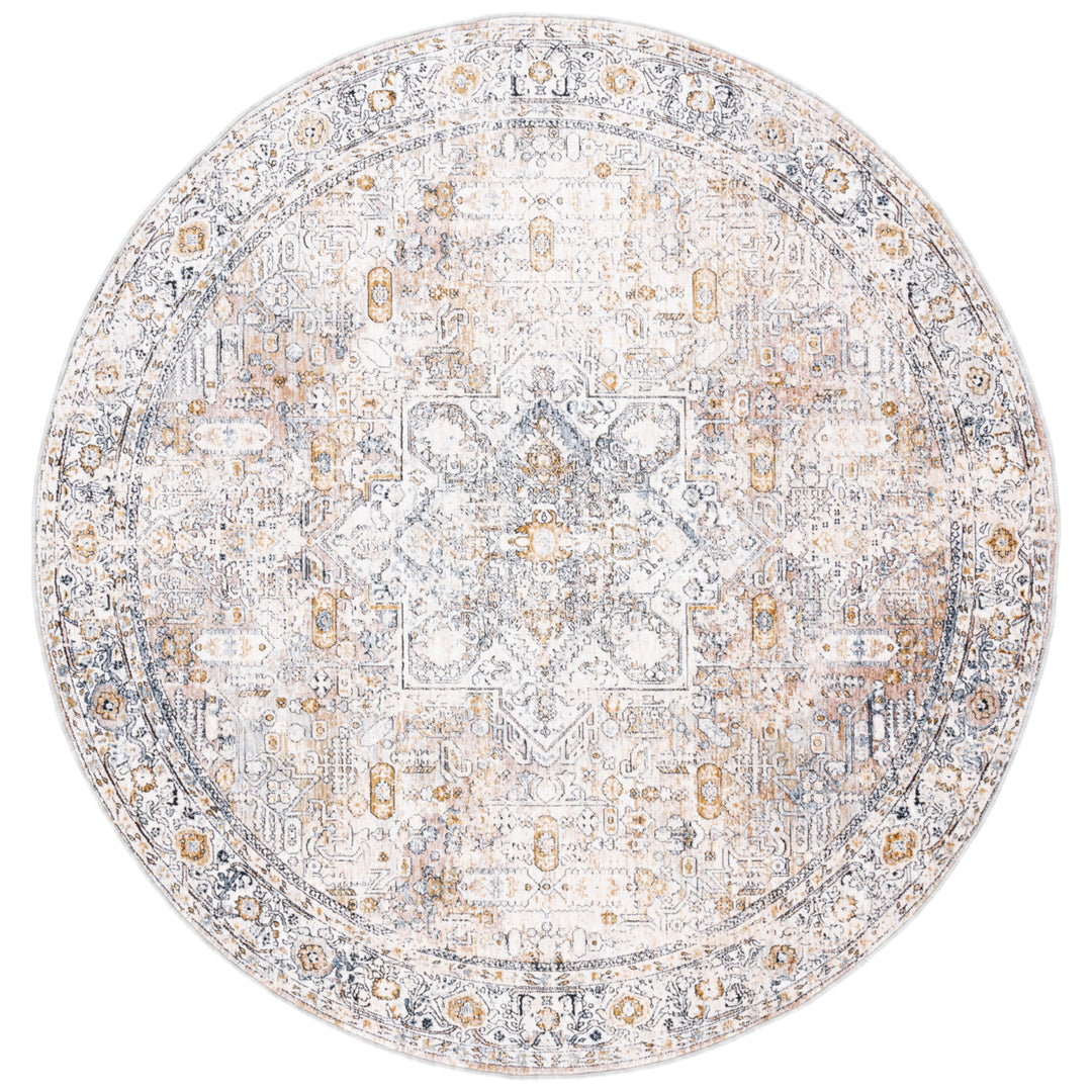 SAFAVIEH Moondust Collection MND652A Ivory / Blue Rug Image 4