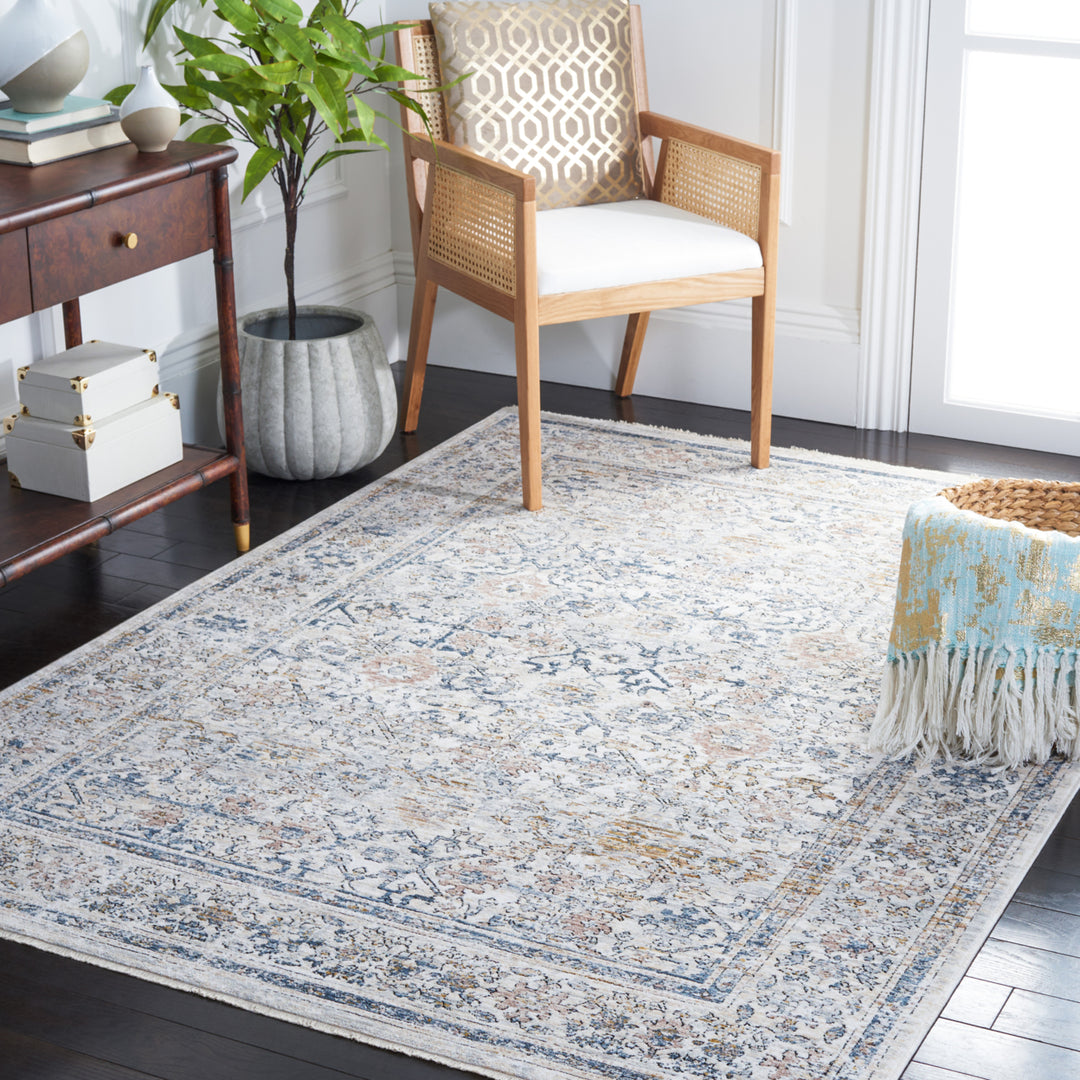 SAFAVIEH Moondust Collection MND664A Ivory / Blue Rug Image 1