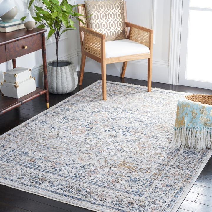 SAFAVIEH Moondust Collection MND664A Ivory / Blue Rug Image 1