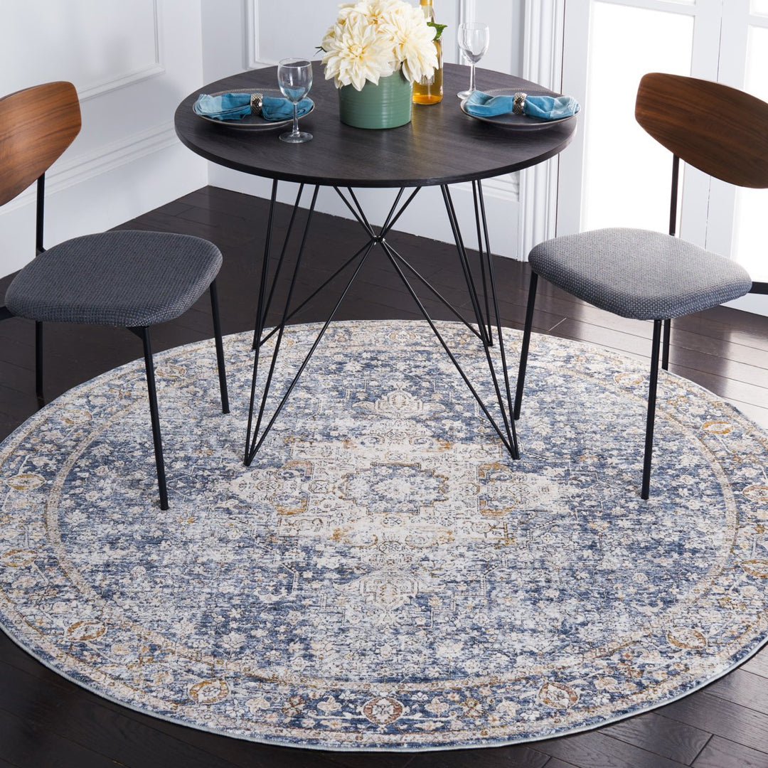 SAFAVIEH Moondust Collection MND662A Ivory / Blue Rug Image 2