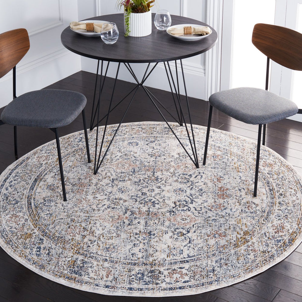 SAFAVIEH Moondust Collection MND664A Ivory / Blue Rug Image 2