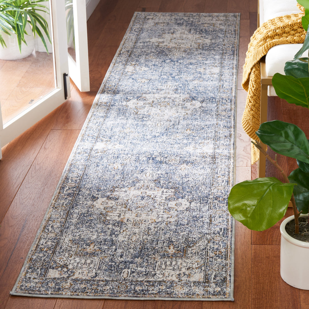 SAFAVIEH Moondust Collection MND662A Ivory / Blue Rug Image 3