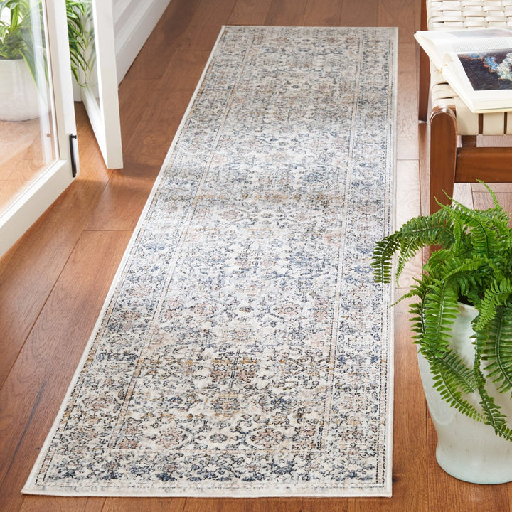 SAFAVIEH Moondust Collection MND664A Ivory / Blue Rug Image 3