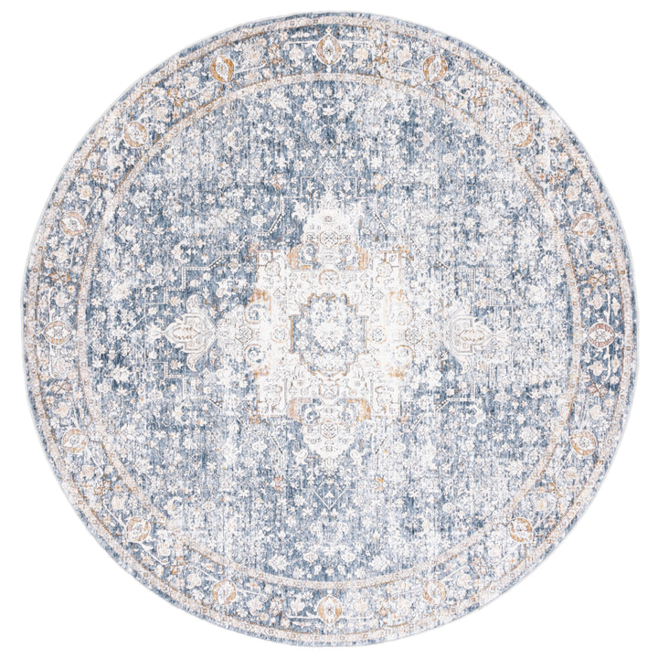 SAFAVIEH Moondust Collection MND662A Ivory / Blue Rug Image 4