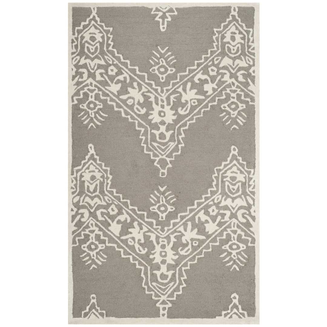 SAFAVIEH Manchester MNH523A Grey / Ivory Rug Image 2