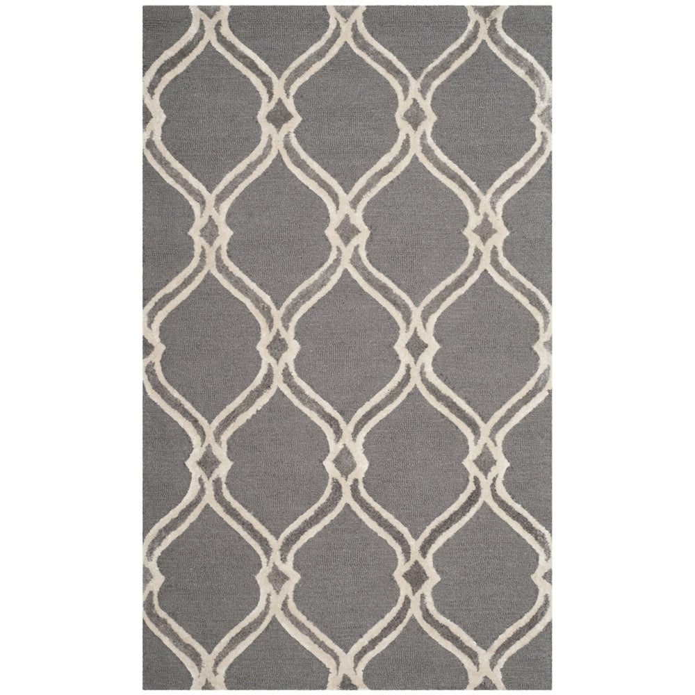 SAFAVIEH Manchester MNH540A Dark Grey / Ivory Rug Image 2